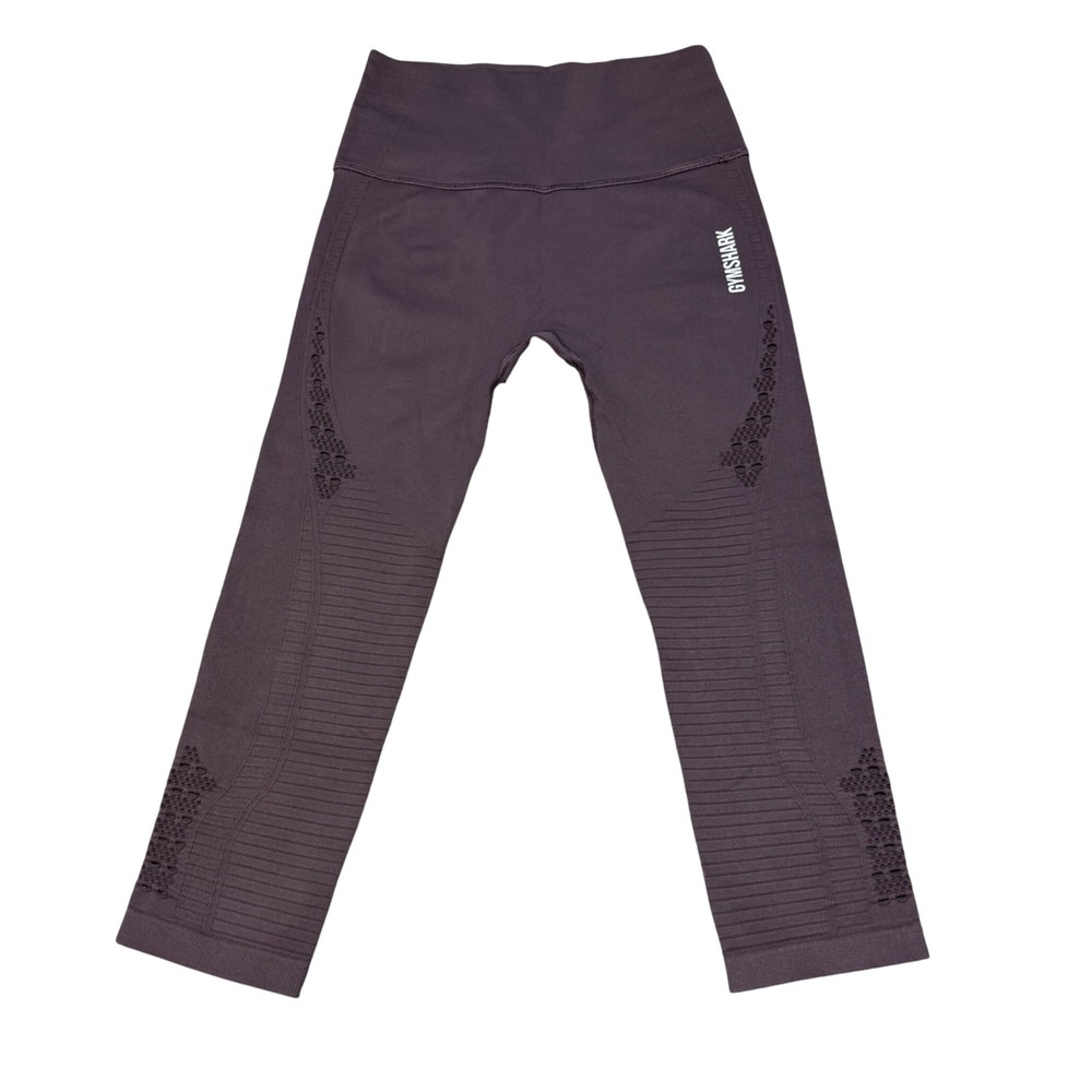 Gymshark S Energy Seamless Crop Leggings Cutout Gym Run Yoga Active Brown